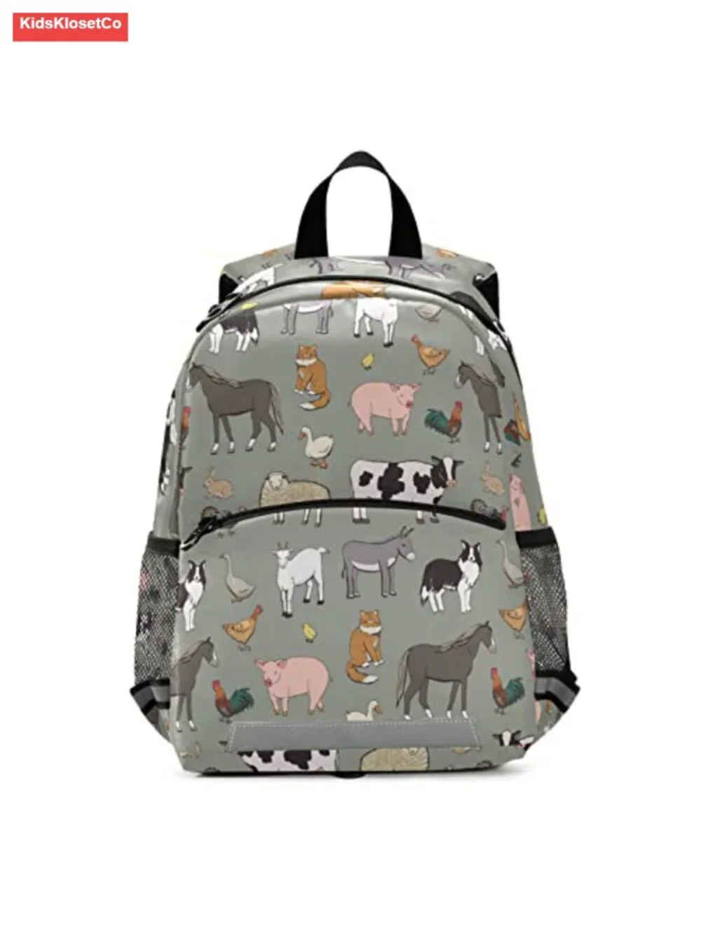 Kids Toddler Backpack with Chest Strap and Safety Leash, Polyester, Daypack